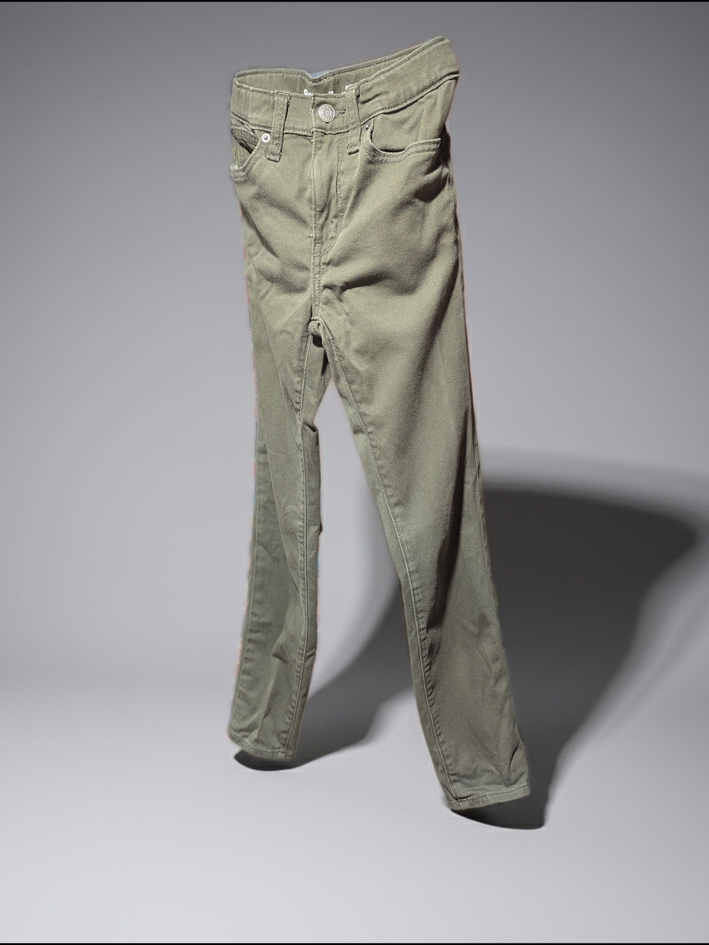 Classic Boy's Slim Jeans in Olive Green